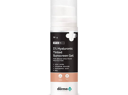 The Derma Co 1% Hyaluronic Tinted Sunscreen Gel - 50 gms