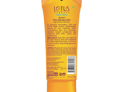 Lotus Herbals Safe Sun DeTan After-Sun Face Pack