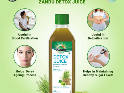 Zandu Detox Juice with Wheatgrass & Amla