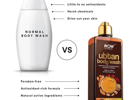 Wow Skin Science Ubtan Body Wash - 250 ml
