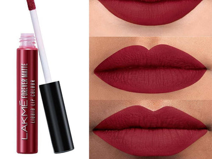 Lakme Forever Matte Liquid Lip Colour Crimson Rose - 5.6 ml