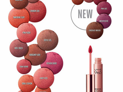 Lakme 9 To 5 Weightless Mousse Lip & Cheek Color  Pink Plush - 9 gms