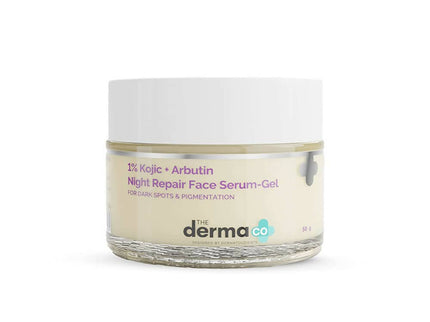 The Derma Co 1% Kojic + Arbutin Night Repair Face Serum Gel - 50 gms