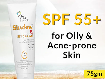 Fixderma Shadow Rx SPF 55+ Gel - 75 gms