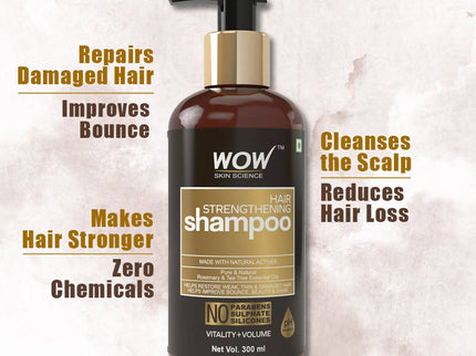 Wow Skin Science Hair Strengthening Shampoo - 300 ml