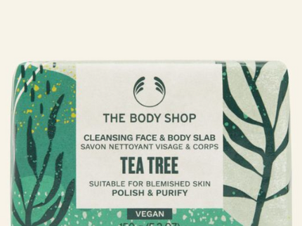 The Body Shop Tea Tree Cleansing Face & Body Slab - 150 gms