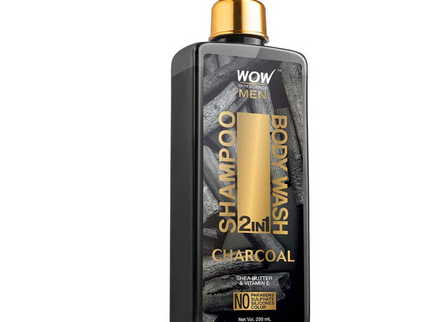 Wow Skin Science Charcoal 2-in-1 Shampoo + Body Wash For Men