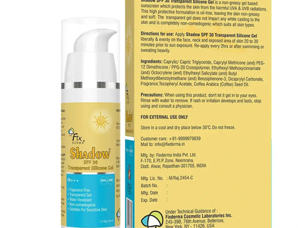 Fixderma Shadow SPF30 Transparent Silicone Gel