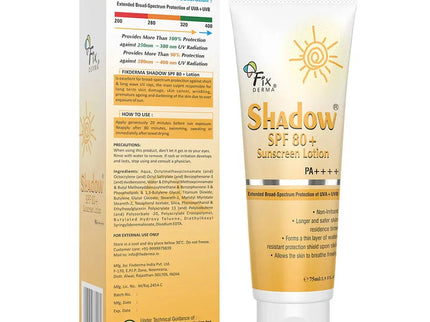 Fixderma Shadow SPF 80+ Sunscreen Lotion