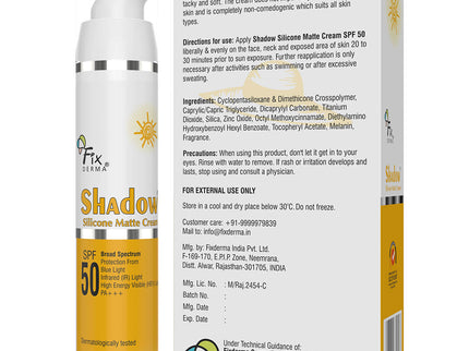 Fixderma Shadow Silicone Matte Cream SPF 50