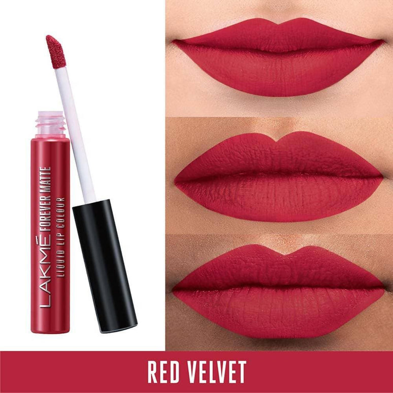 Lakme Forever Matte Liquid Lip Colour Red Velvet - 5.6 ml