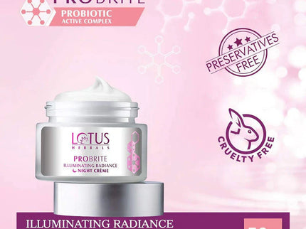 Lotus Herbals Probrite Illuminating Radiance Night Crème - 50 gms