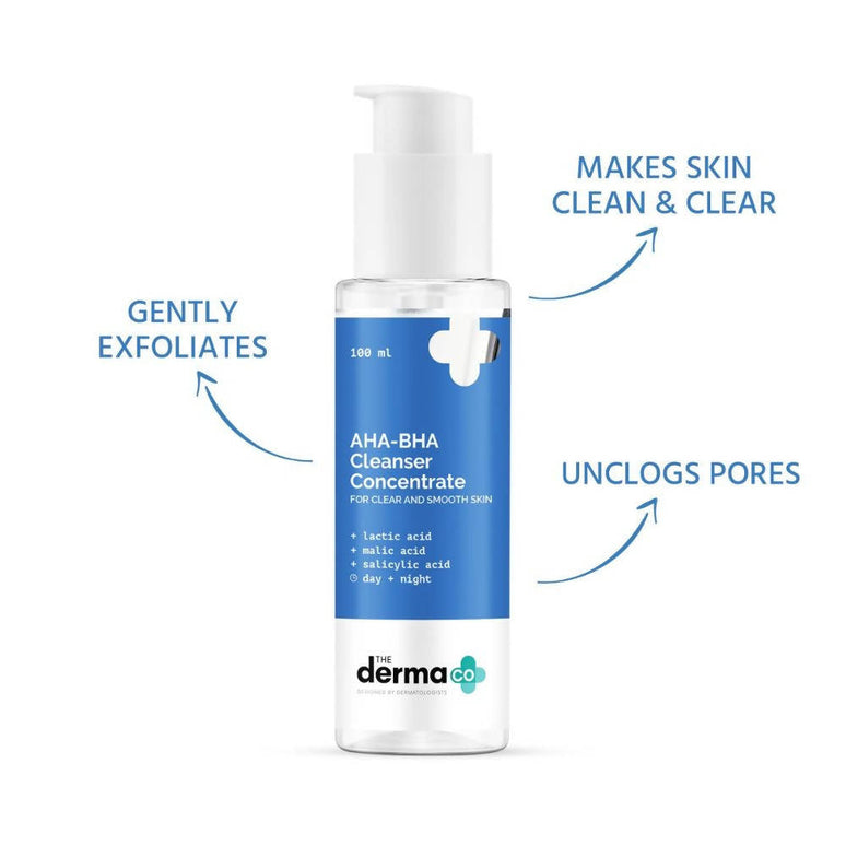 The Derma Co AHA BHA Cleanser Concentrate - 100 ml