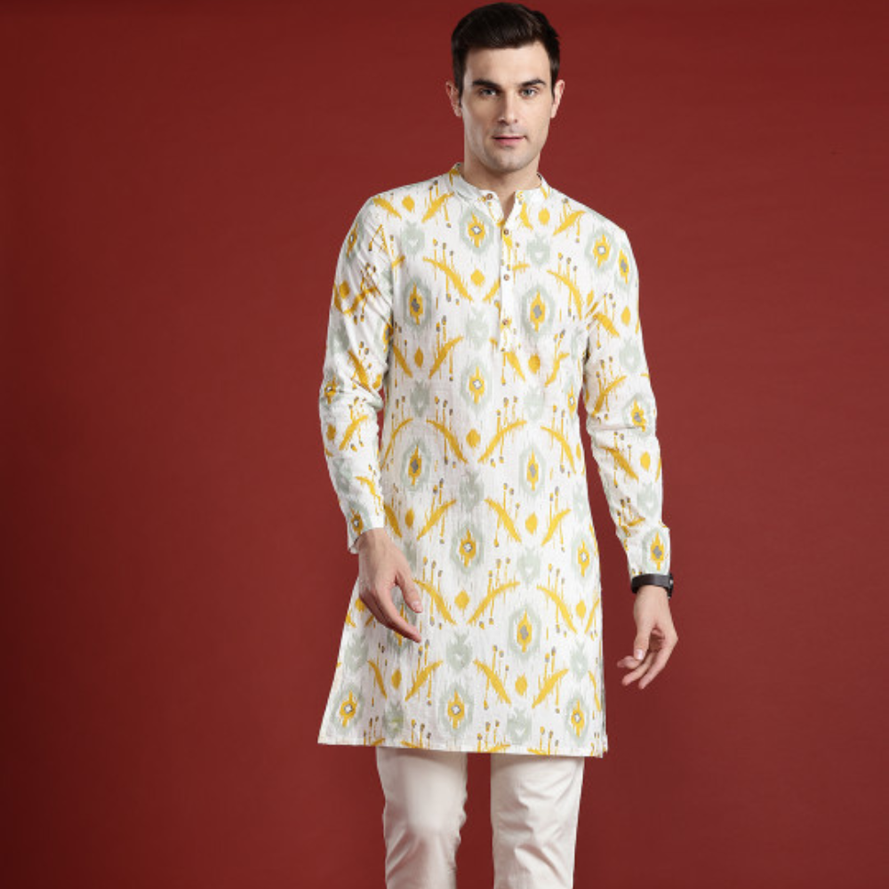 Anouk Ethnic Motifs Printed Cotton Kurta