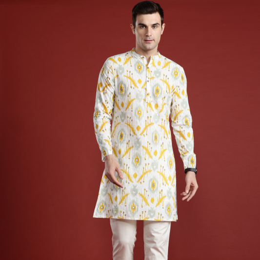 Anouk Ethnic Motifs Printed Cotton Kurta