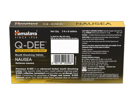 Himalaya Q-DEE Nausea Tablets