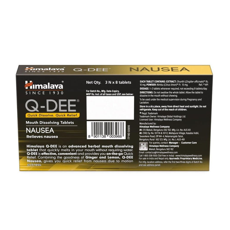 Himalaya Q-DEE Nausea Tablets