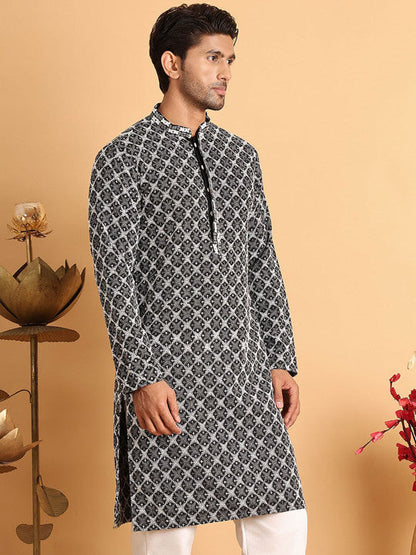 Anouk Men Floral Embroidered Sequinned Kurta
