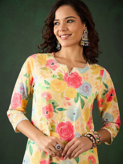 Sangria PRINTED FLORAL KURTA