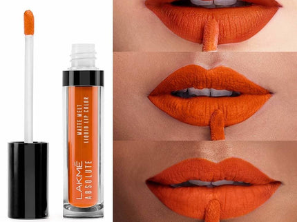 Lakme Absolute Matte Melt Liquid Lip Color Crazy Tangerine - 6 ml