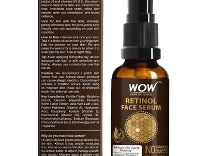 Wow Skin Science Retinol Face Serum - 30 ml