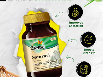 Zandu Satavari Pure Herbs Capsules - 60 Caps