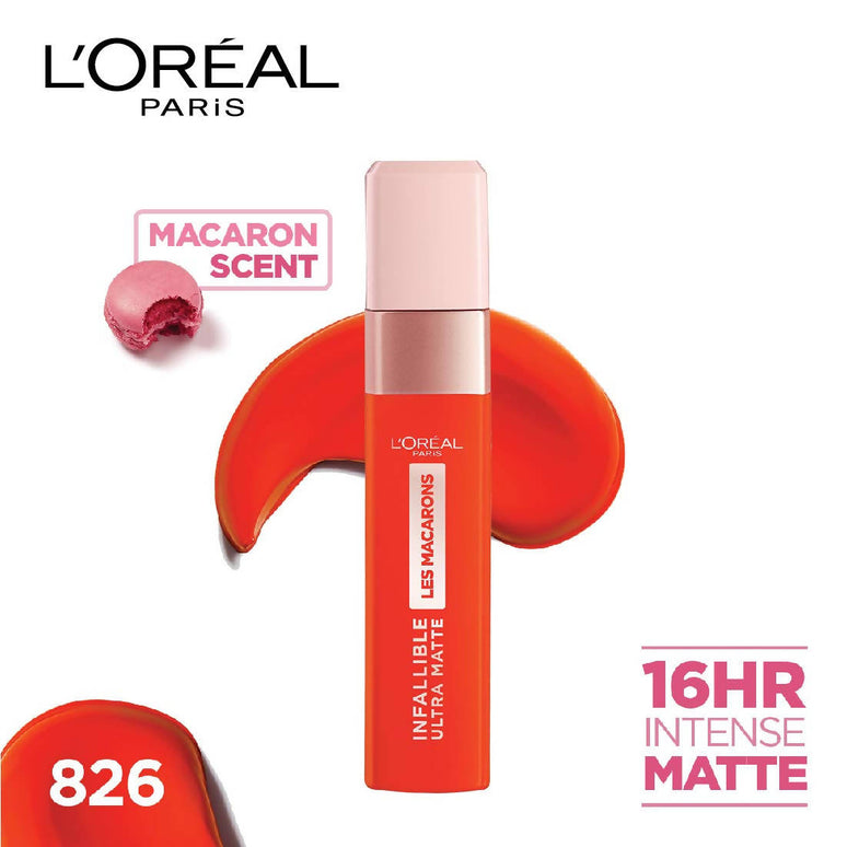 L'Oréal Paris Lipstick, Les Macarons - 826 Mademoiselle Mango