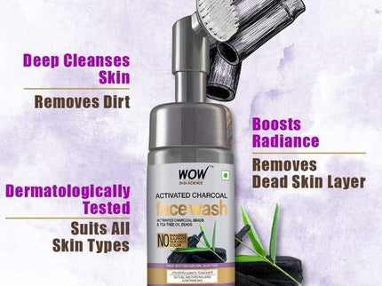 Wow Skin Science Charcoal Foaming Face Wash - 100 ml