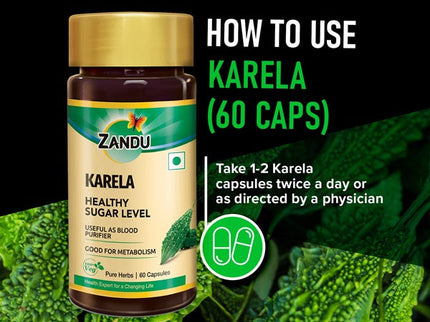 Zandu Karela Pure Herbs Capsules