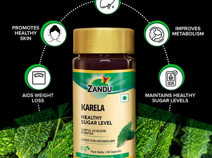 Zandu Karela Pure Herbs Capsules