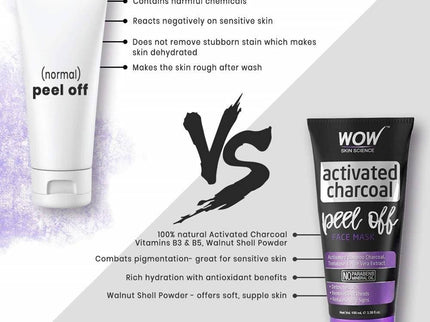 Wow Skin Science Activated Charcoal Peel Off Face Mask - 100 ml