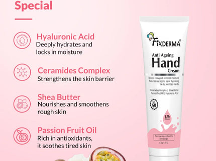 Fixderma Anti Ageing Hand Cream - 30 gms