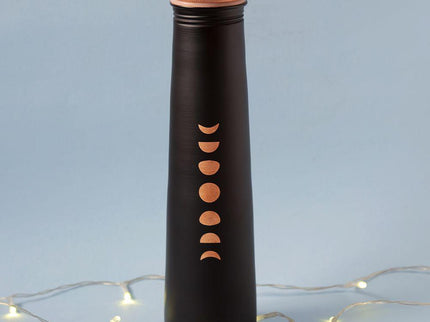 Isha Life Mystic Moon Copper Bottle Black - 750 ml