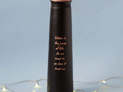 Ishalife Sadhguru Quote Copper Bottle Black - 750 ml