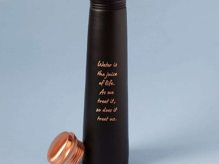 Ishalife Sadhguru Quote Copper Bottle Black - 750 ml