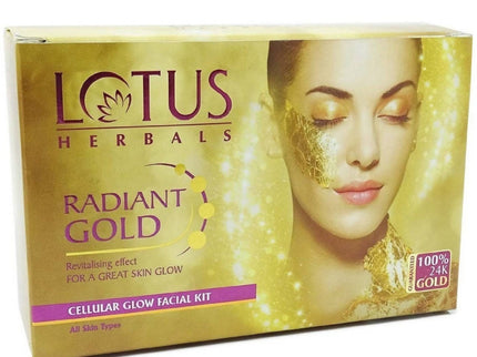 Lotus Herbals Radiant Gold Cellular Glow Facial Kit - 37 gms