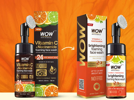 Wow Skin Science Brightening Vitamin C Foaming Face Wash - 150 ml