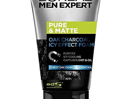 L'Oreal Paris Men Expert Pure & Matte Icy Effect Charcoal Black Foam