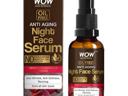 Wow Skin Science Oil Free Anti Aging Night Face Serum - 50 ml