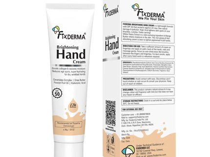 Fixderma Brightening Hand Cream - 30 gms