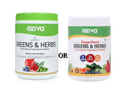 OZiva Superfood Greens & Herbs With Whole Food - 250 gms
