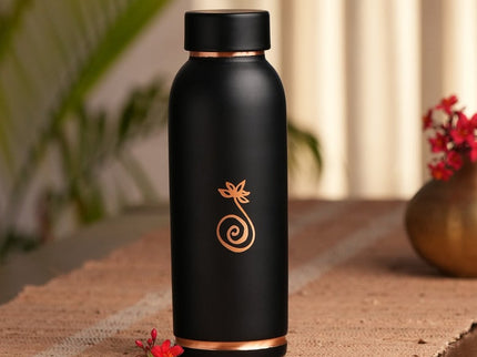 Isha Life Compact Copper Water Bottle (Coated) – 700 ml