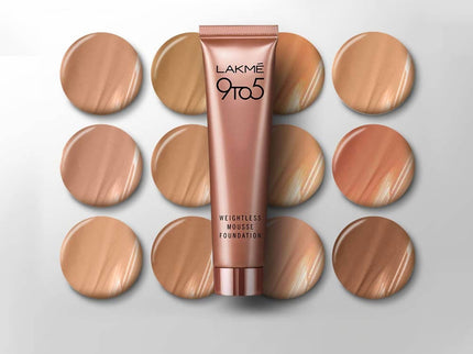 Lakme 9To5 Weightless Mousse Foundation  Beige Vanilla - 25 gms