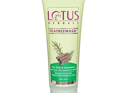 Lotus Herbals Teatreewash Tea Tree & Cinnamon Anti-Acne Oil Control Face wash