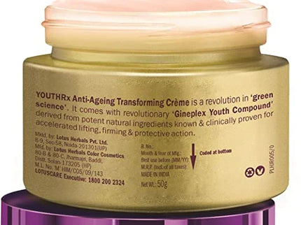Lotus Herbals Youth Rx Anti-Aging Transforming Creme – SPF 25, PA +++