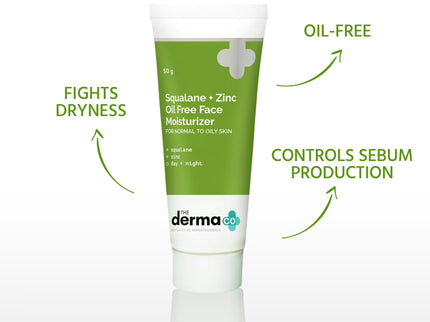 The Derma Co Squalene + Zinc Oil-Free Moisturizer for Normal to Oily Skin - 50 gms