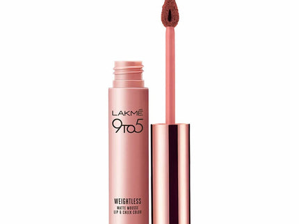 Lakme 9 To 5 Weightless Mousse Lip & Cheek Color  Pink Plush - 9 gms