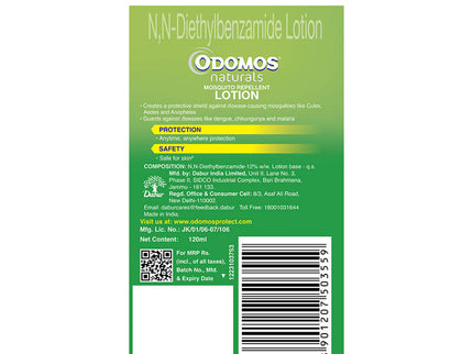 Dabur Odomos Naturals Mosquito Repellent Lotion - 120 ml