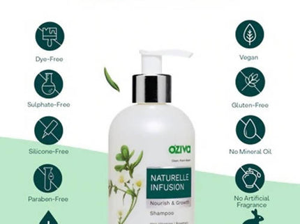 OZiva Naturelle Infusion Nourish & Growth Shampoo - 200 ml