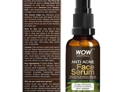 Wow Skin Science Anti Acne Face Serum - 30 ml